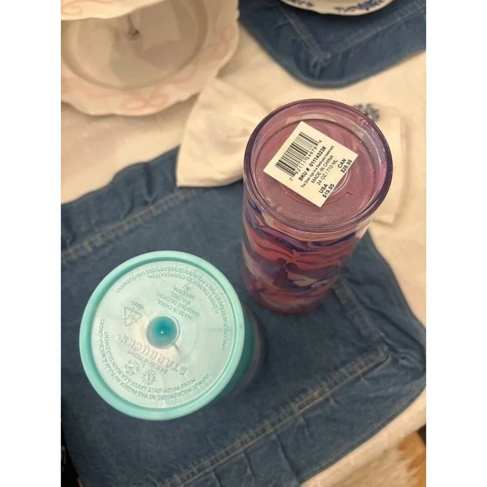 Starbucks Tumbler Pink Aqua Iridescent Mermaid Lot